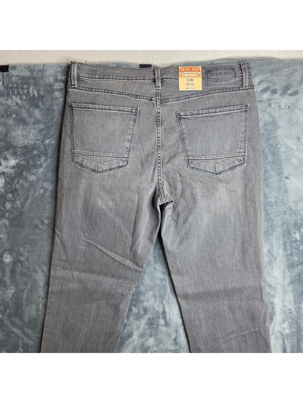 Devil-Dog Men's Gaston Slim Straight Jeans 36x32 - Picture 7 of 11